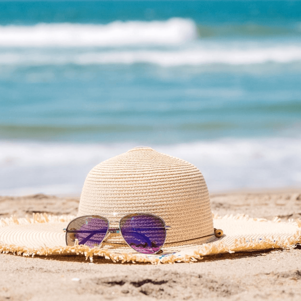 Sun with online hat on